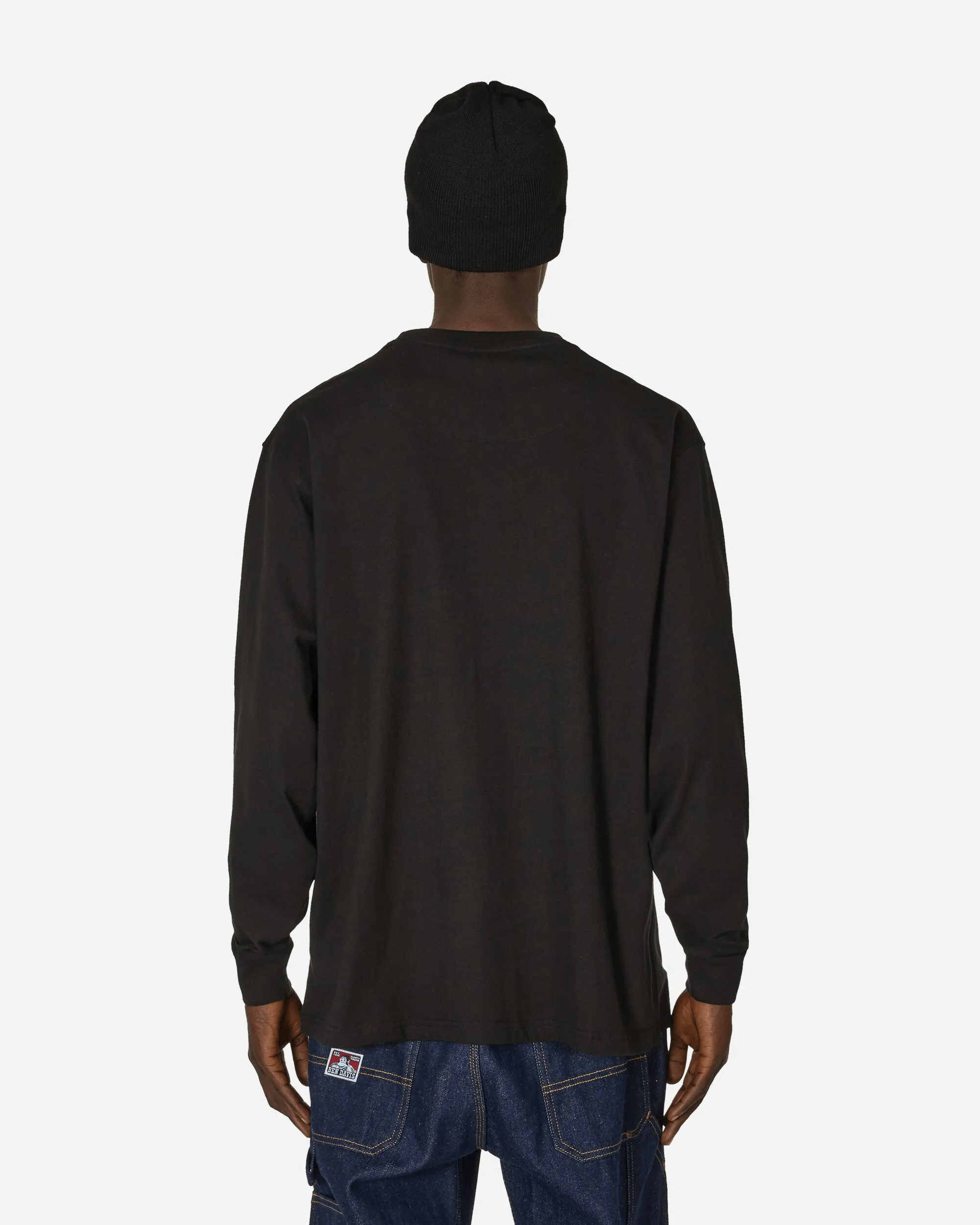 Heavy Duty Classic Label Pocket Longsleeve T-Shirt Black