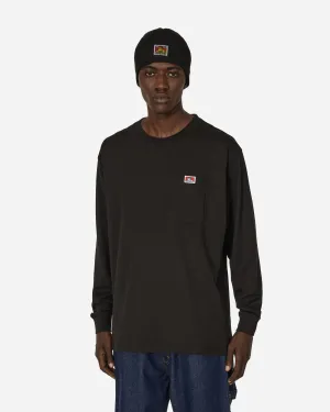 Heavy Duty Classic Label Pocket Longsleeve T-Shirt Black