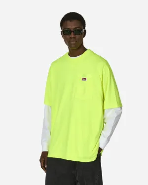 Heavy Duty Classic Label Pocket T-Shirt Hi Vis Green