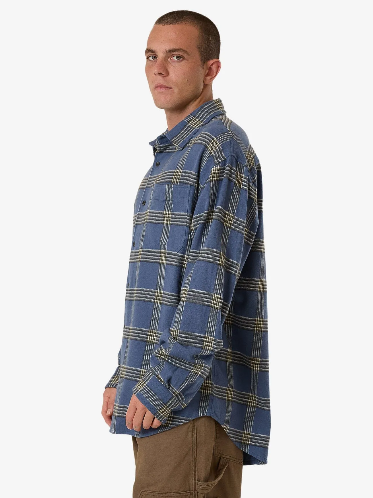 Heavy Times Flannel Shirt - Light Petrol