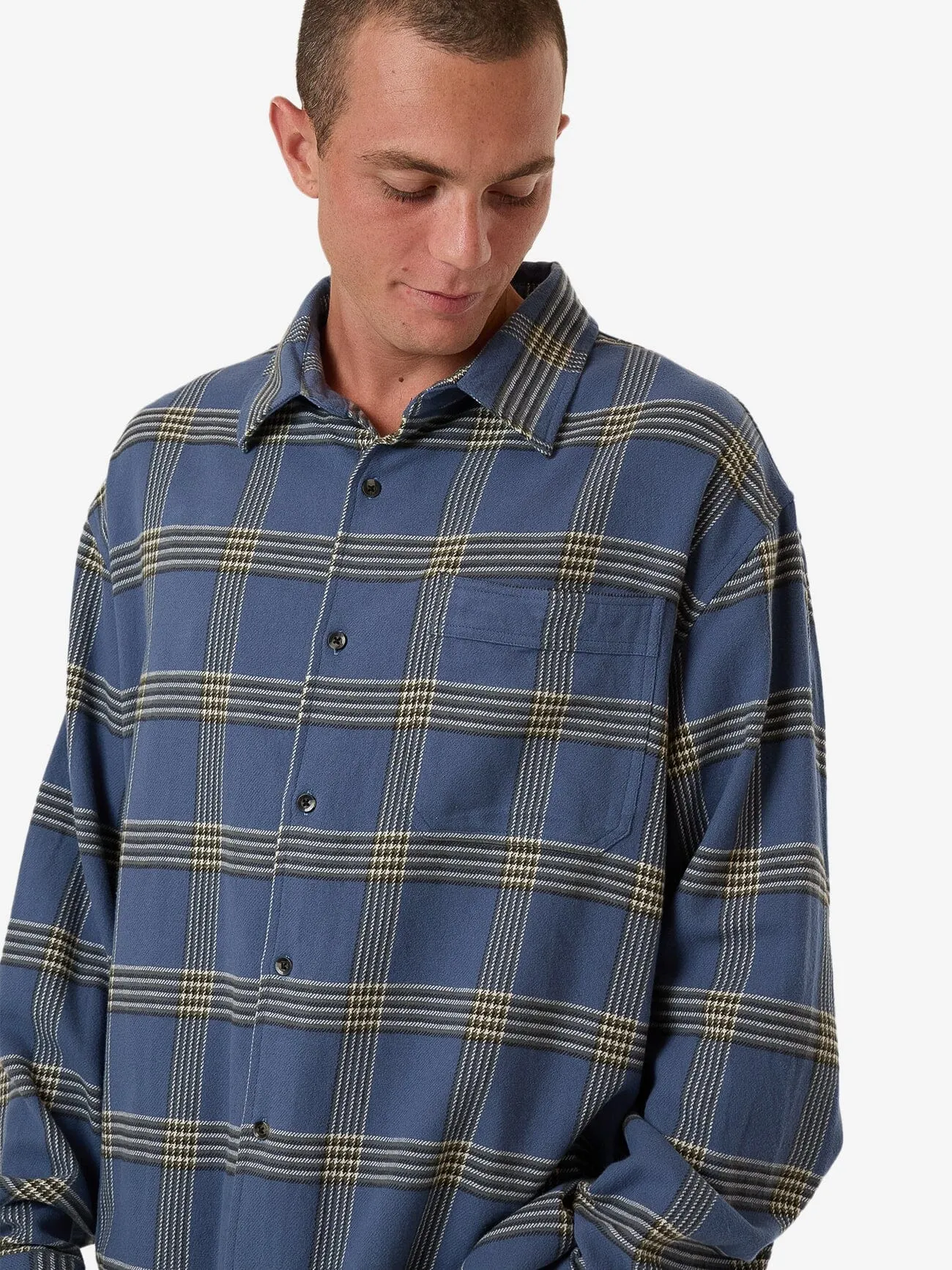 Heavy Times Flannel Shirt - Light Petrol