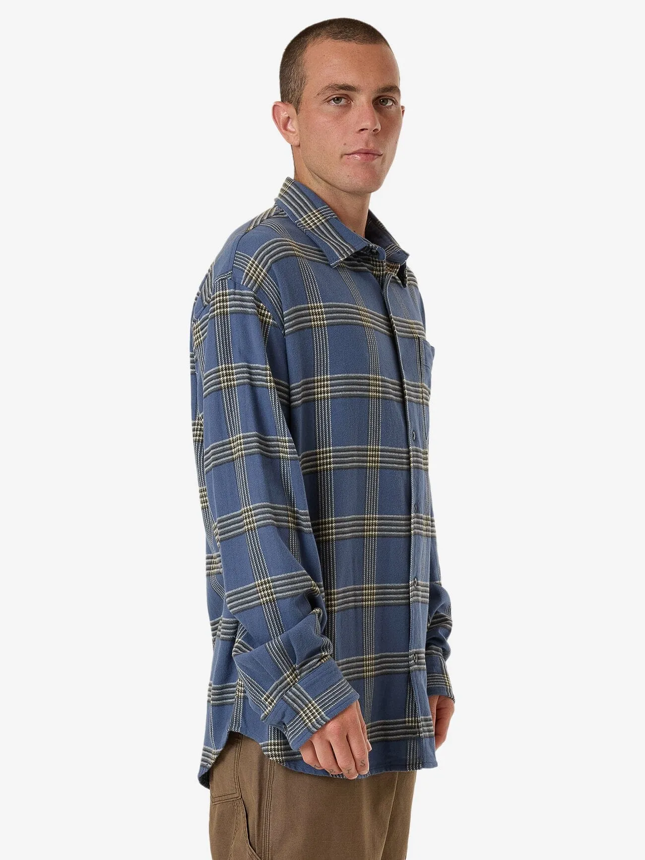 Heavy Times Flannel Shirt - Light Petrol