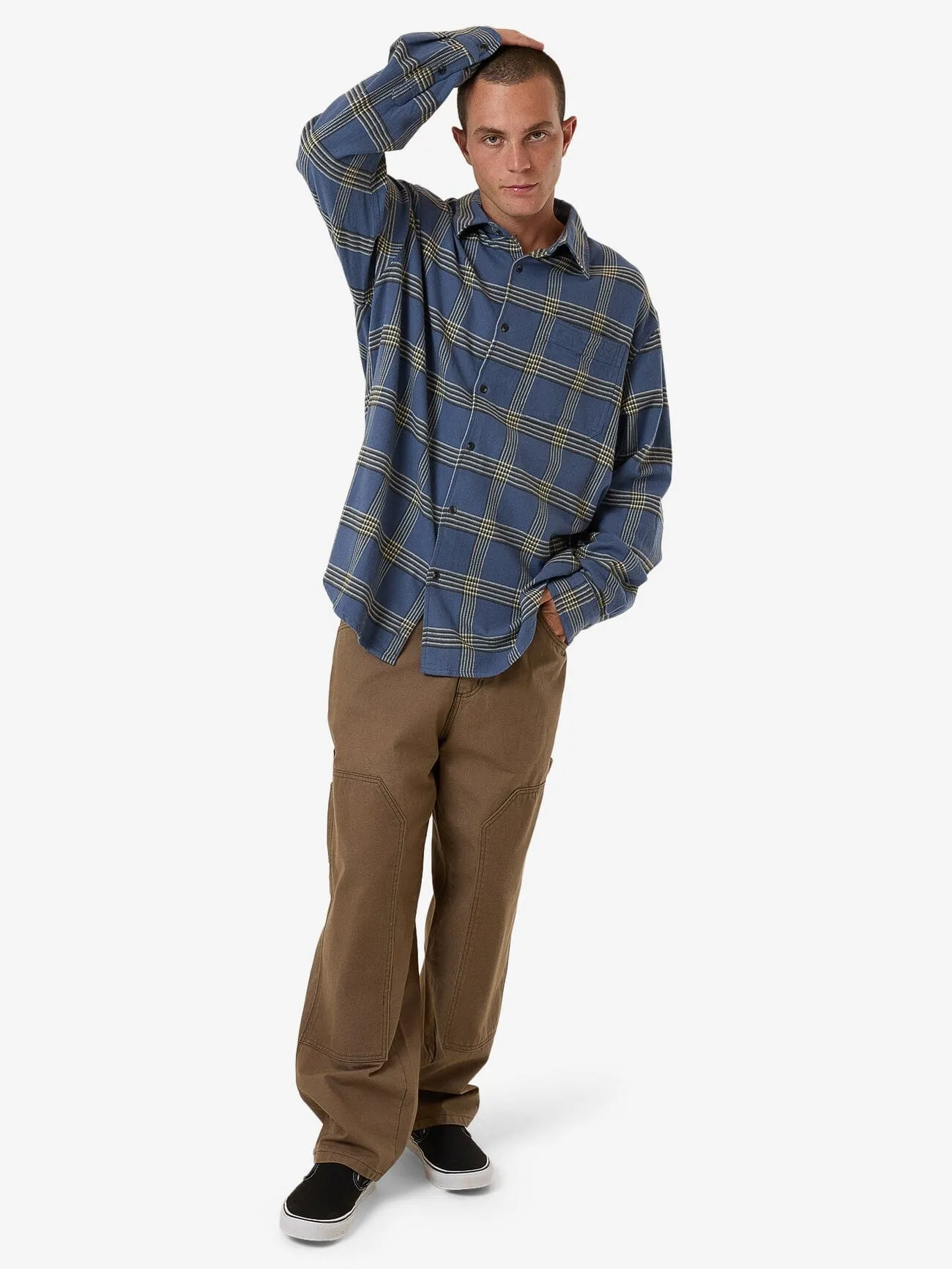 Heavy Times Flannel Shirt - Light Petrol