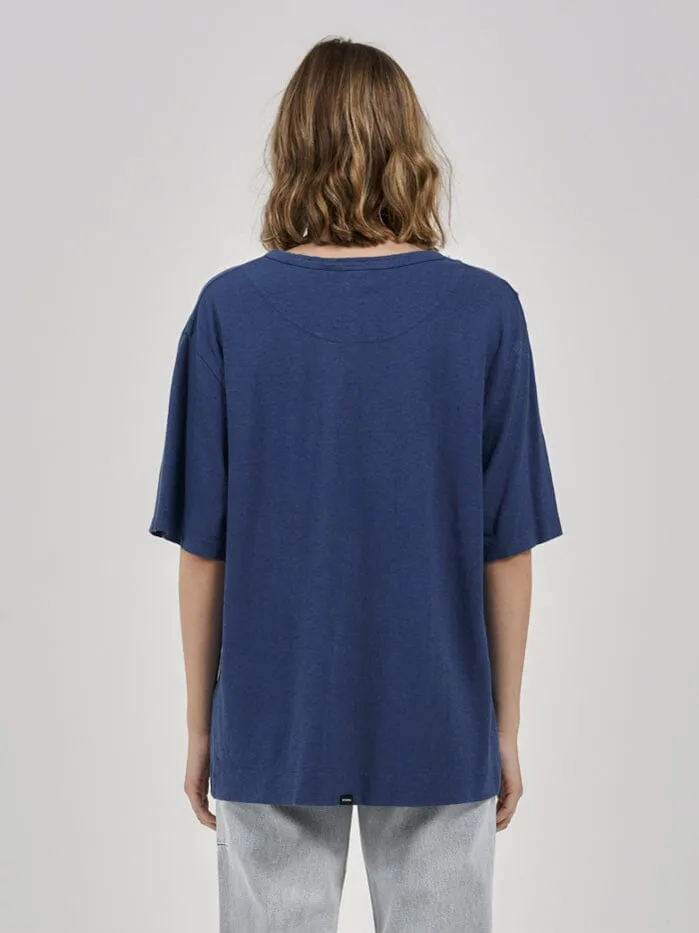 Hemp Lightweight Box Fit Tee - Botanical Blue
