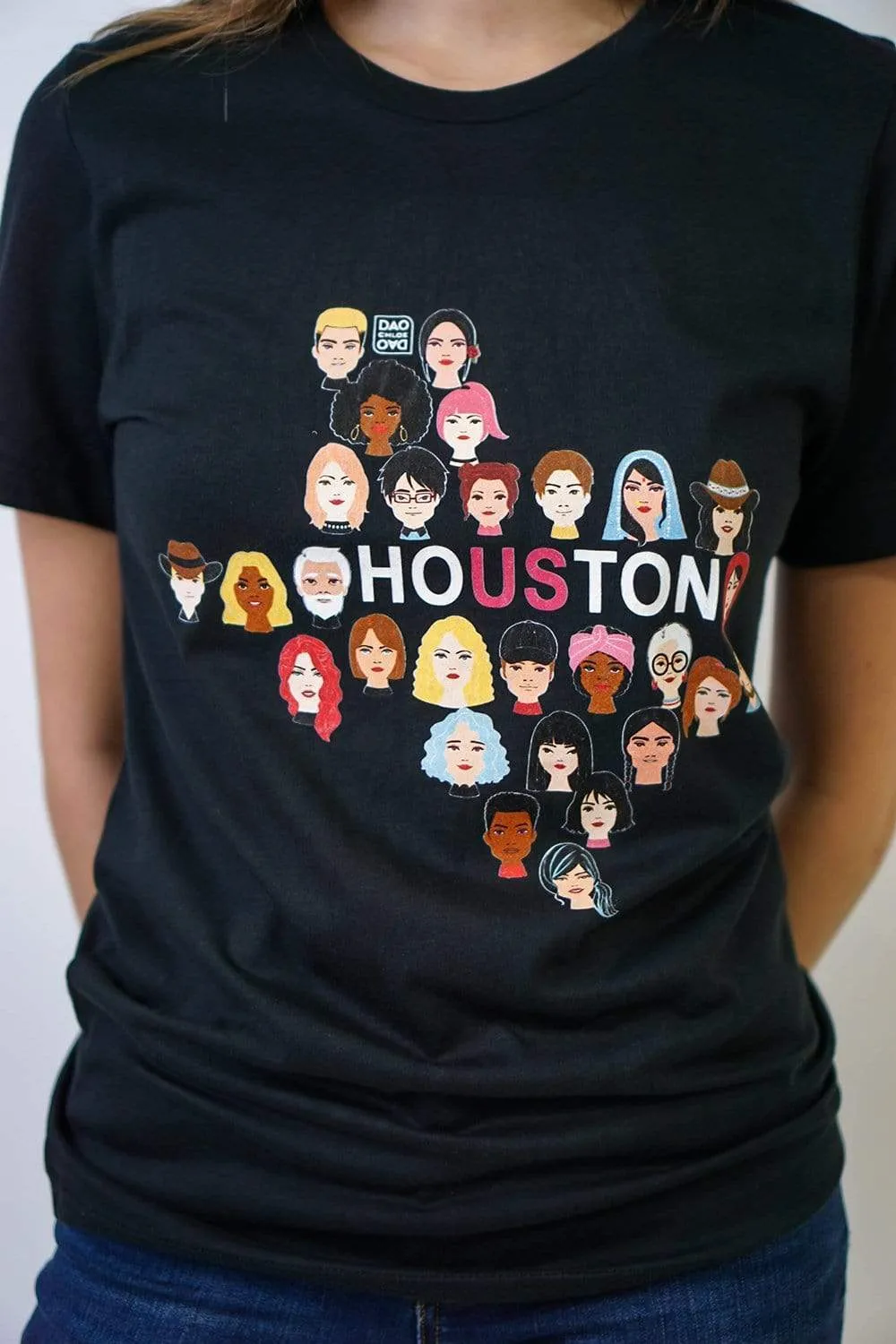 Houston Us T-Shirt in Black