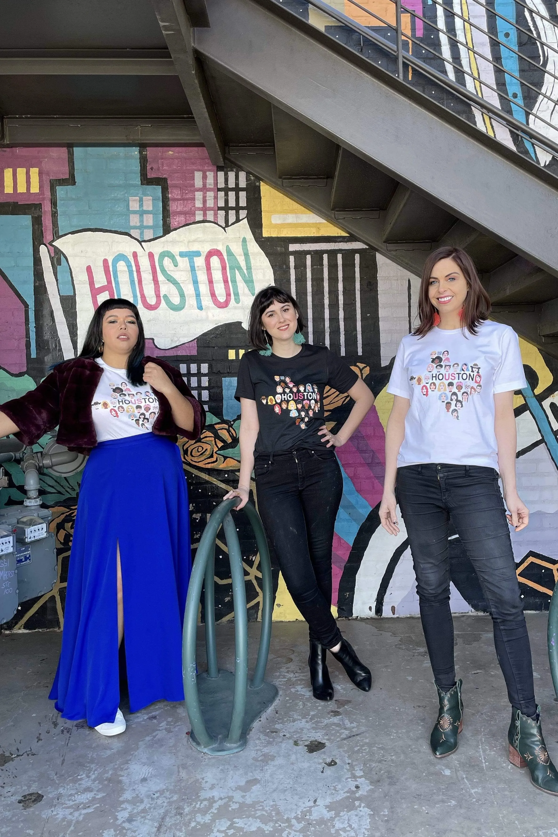Houston Us T-Shirt in Black