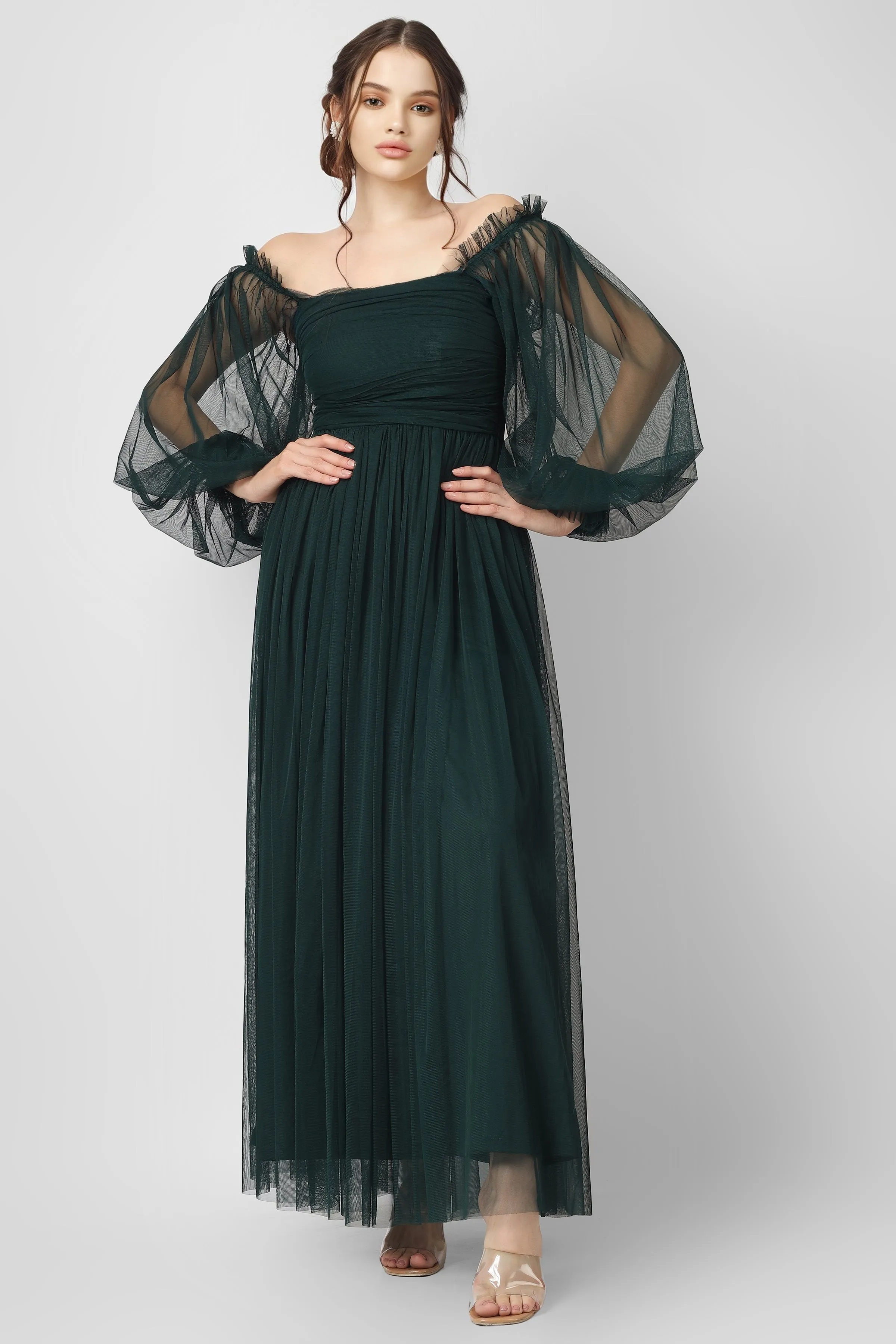 Lana Emerald Green Tulle Dress