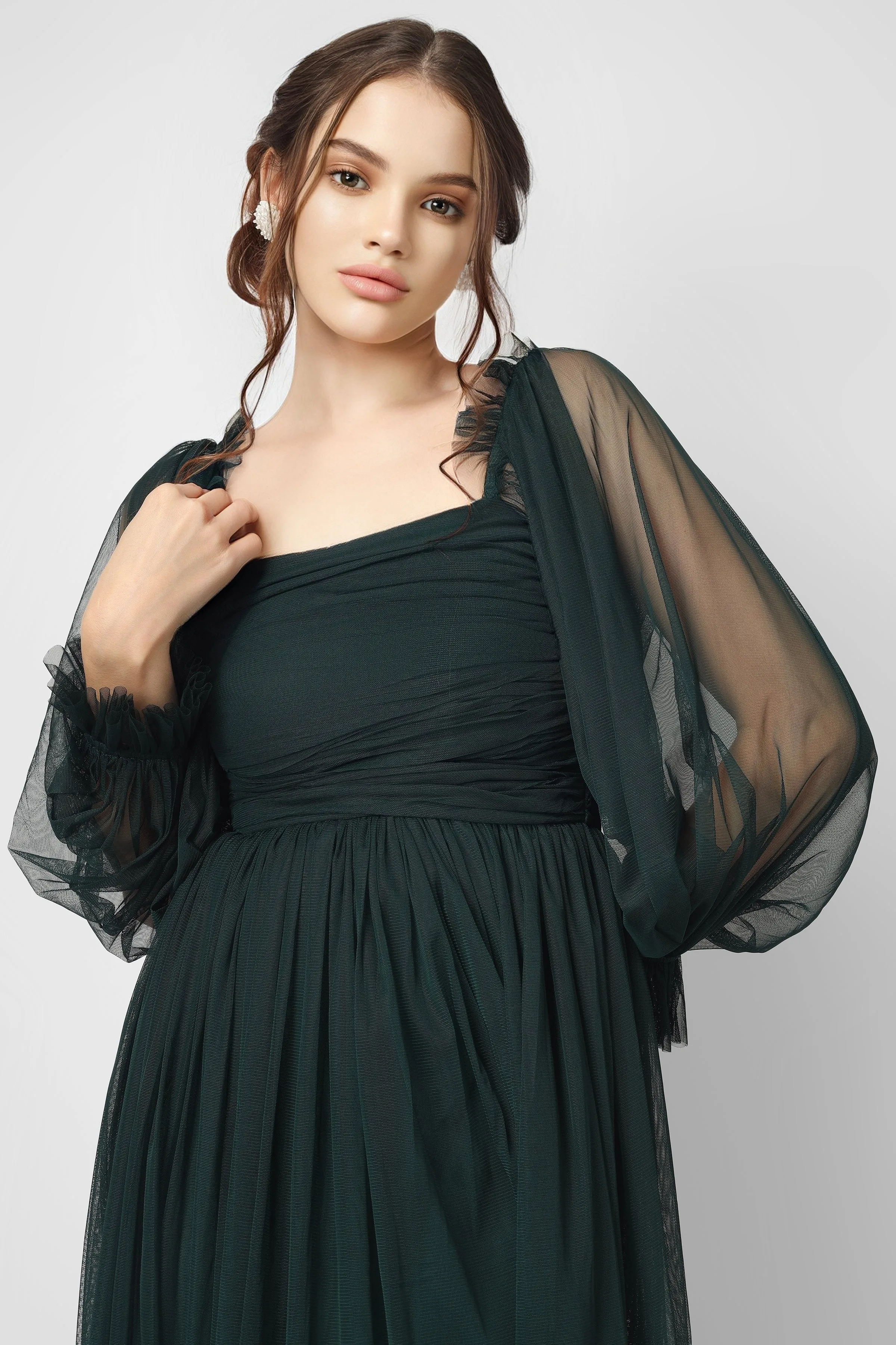 Lana Emerald Green Tulle Dress
