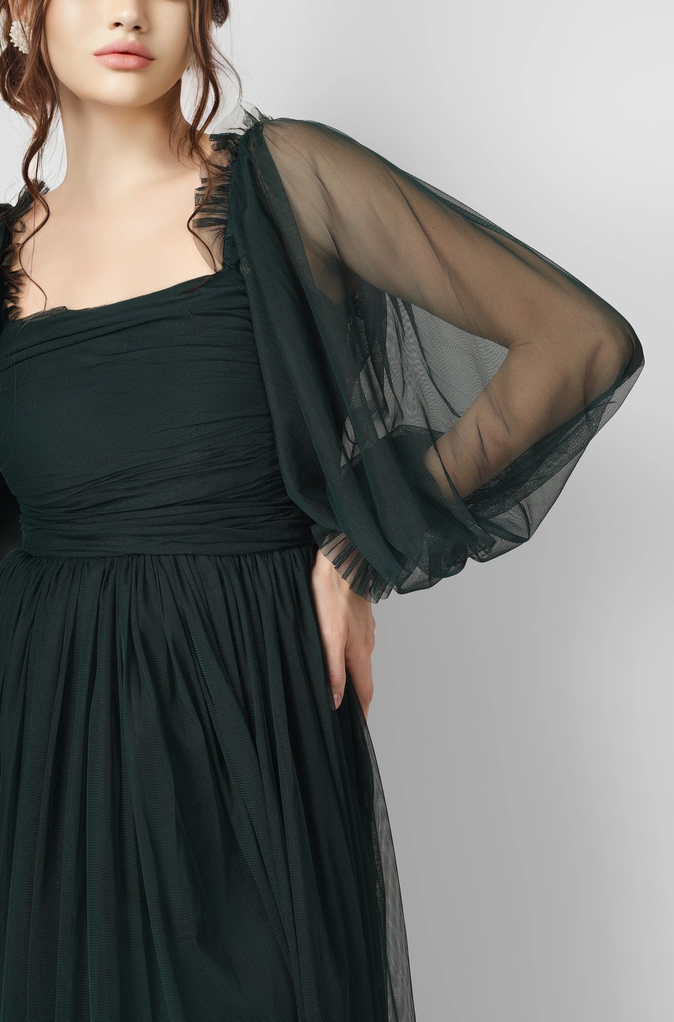 Lana Emerald Green Tulle Dress