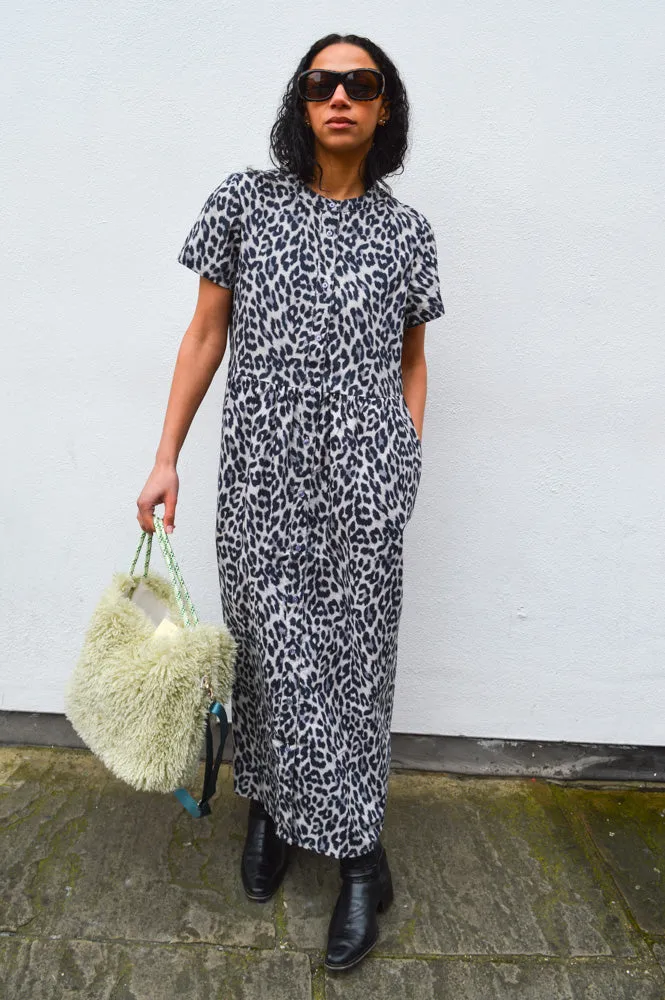 Lolly's Laundry Aliya Grey Leopard Dress