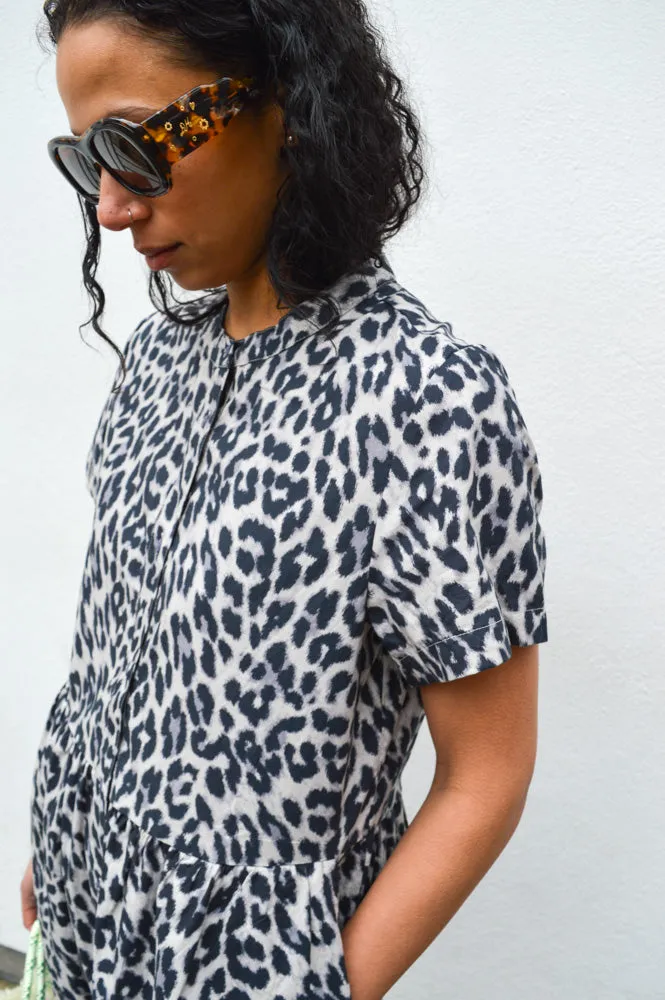 Lolly's Laundry Aliya Grey Leopard Dress