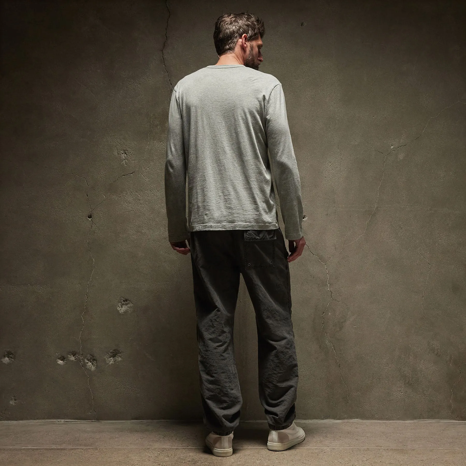 Long Sleeve Crew Neck - Heather Grey