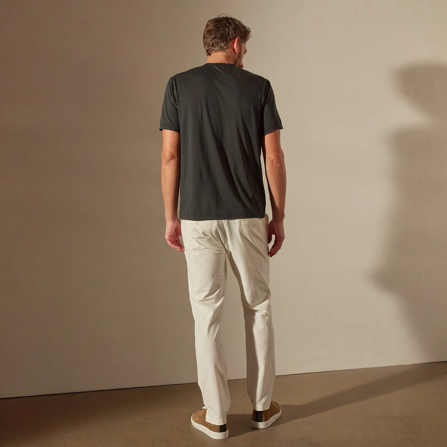 Luxe Lotus Jersey Tee - Carbon