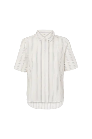 Martina SS Shirt - Whisper white / Lotus / alaskan blue