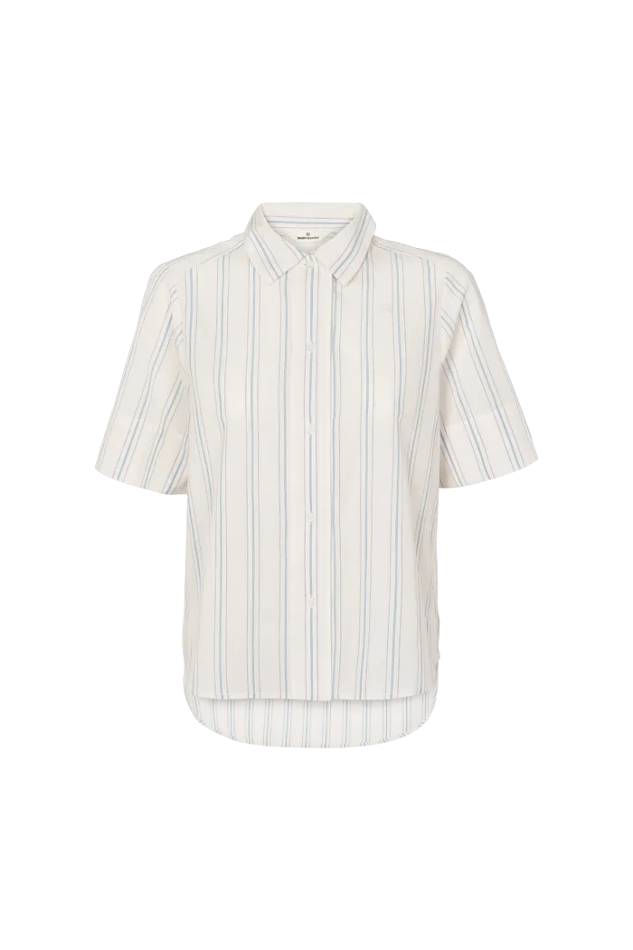 Martina SS Shirt - Whisper white / Lotus / alaskan blue