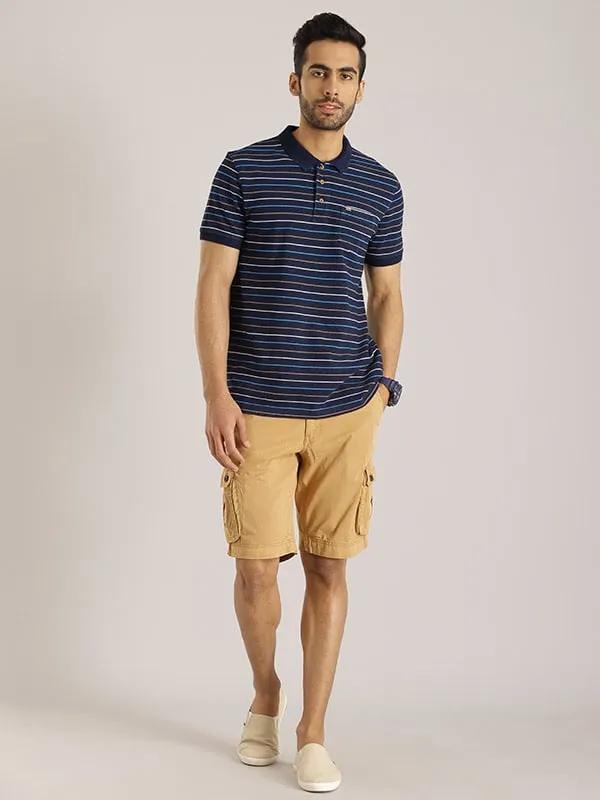 Men Striped Polo T-Shirt