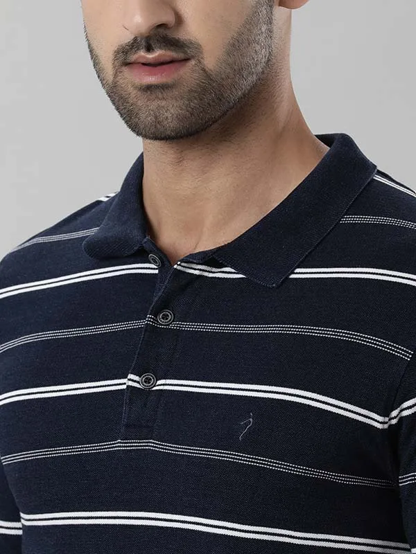 Men Striped Polo T-Shirt