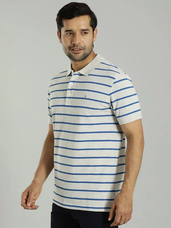 Men Striped Polo T-Shirt