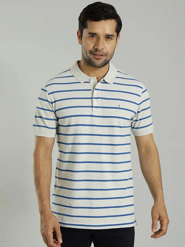 Men Striped Polo T-Shirt