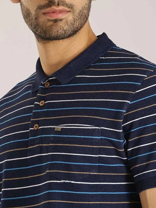 Men Striped Polo T-Shirt