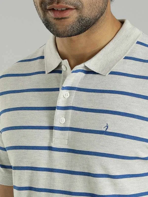 Men Striped Polo T-Shirt
