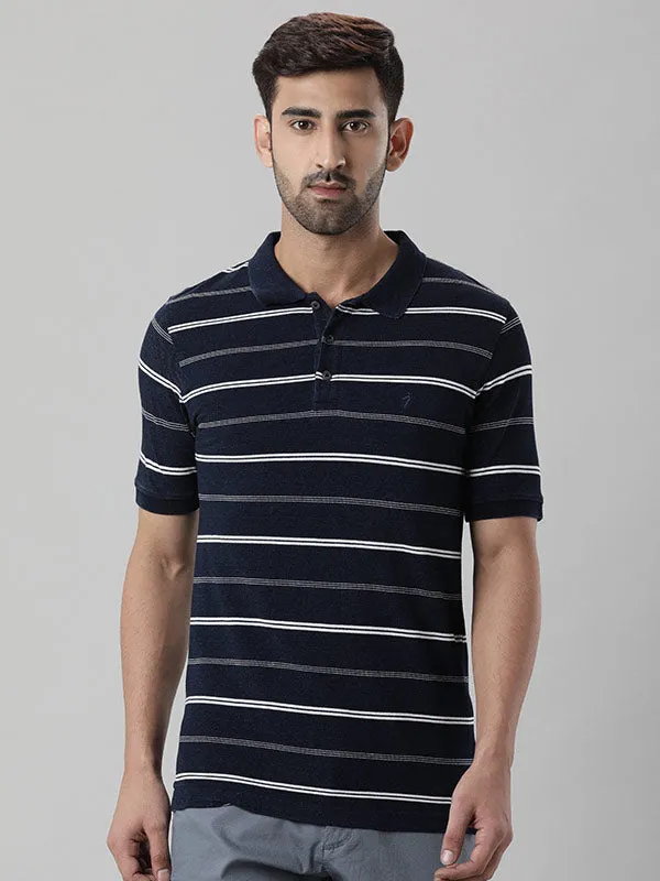 Men Striped Polo T-Shirt