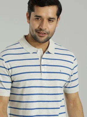 Men Striped Polo T-Shirt