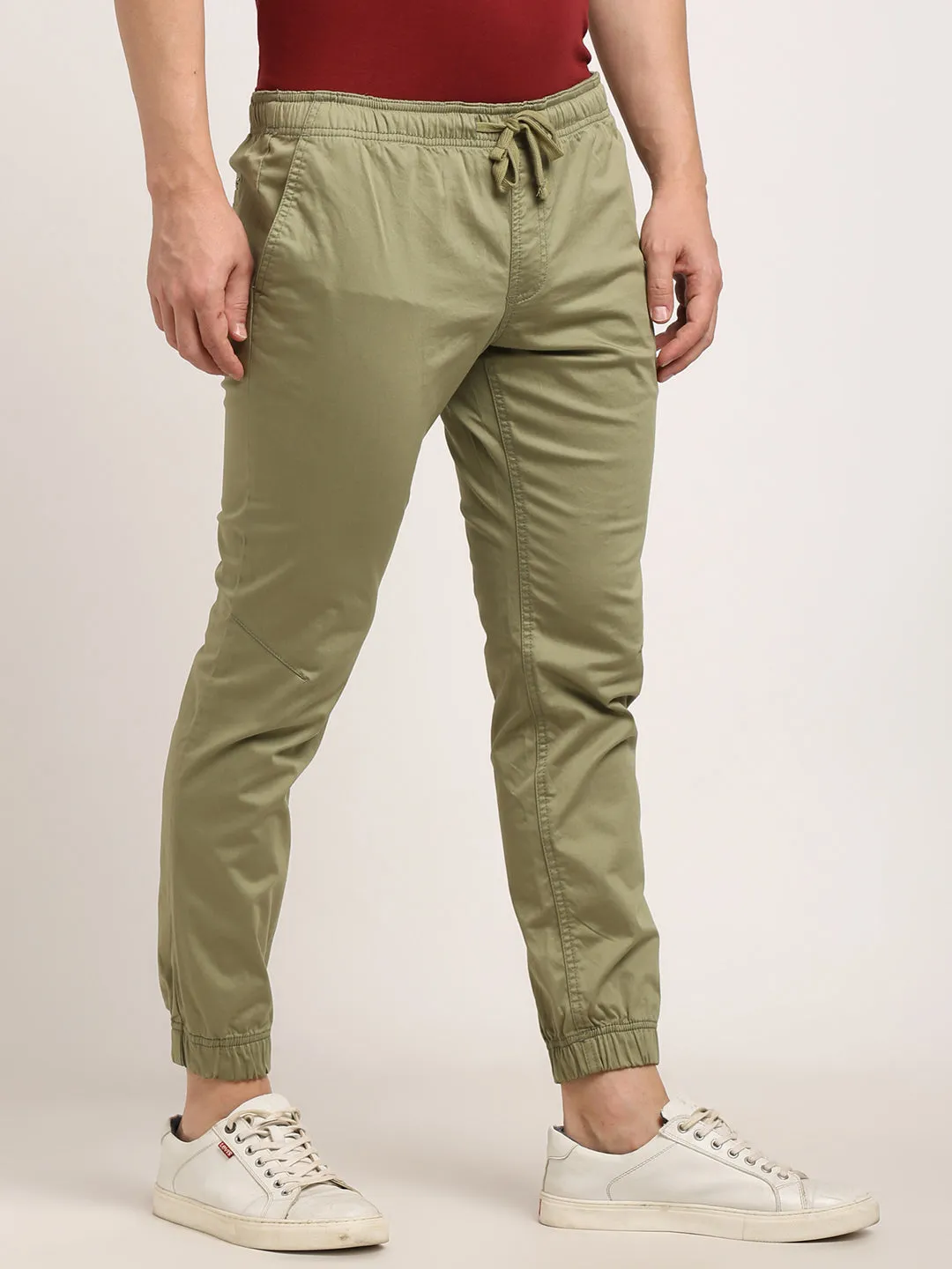 Men Urban Fit Cotton Stretch Trouser