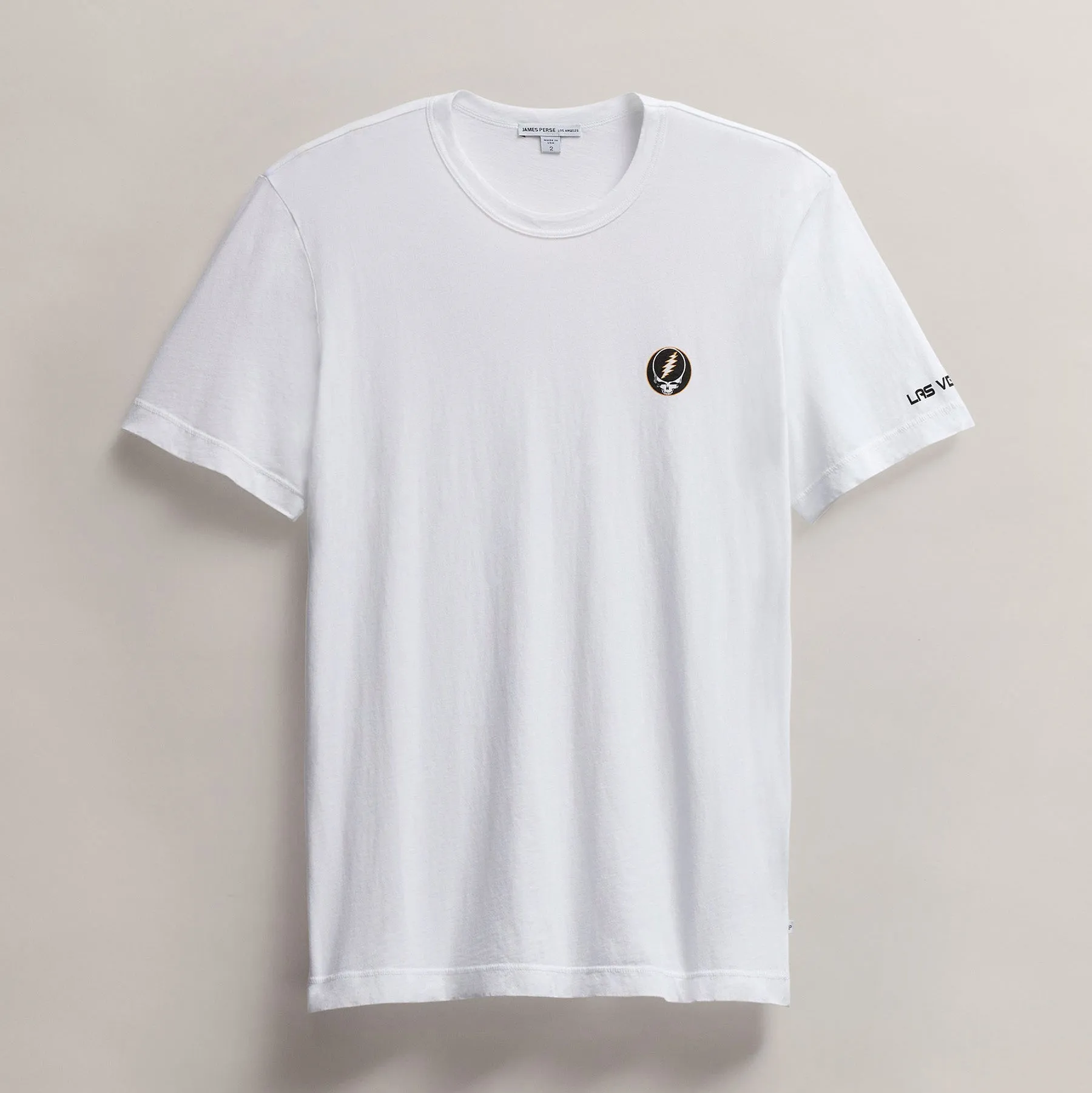 Men's Grateful Dead Skull Short Sleeve Tee - White/Cadmium