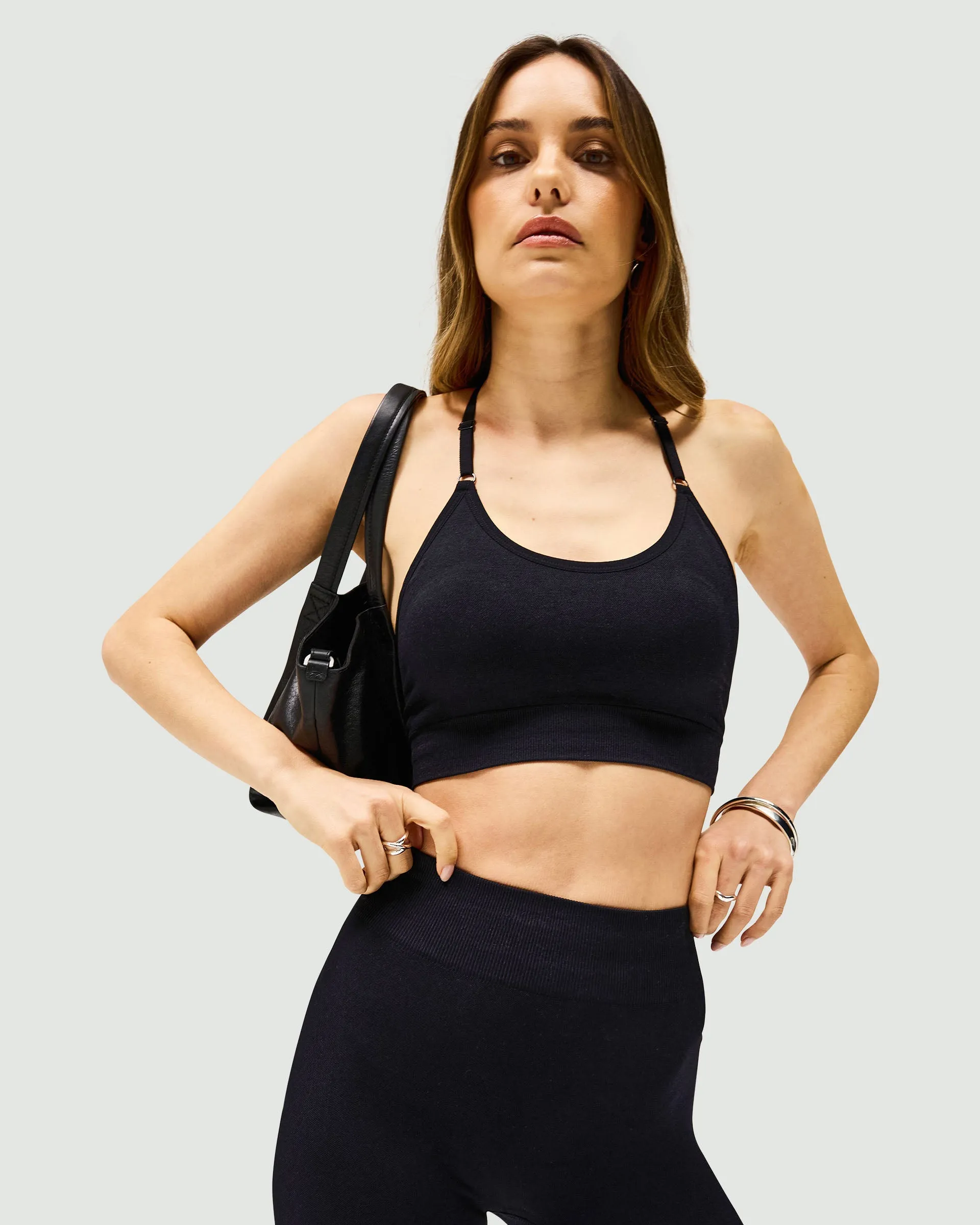 Owners Club Seamless Low Impact Bra - Jet Black
