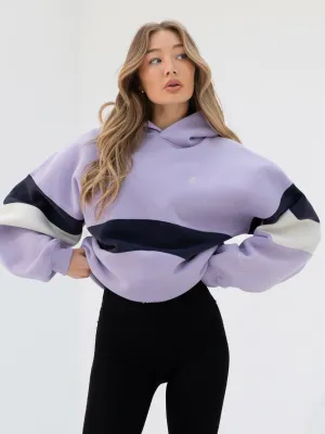 Panel Oversized Hoodie - Violet