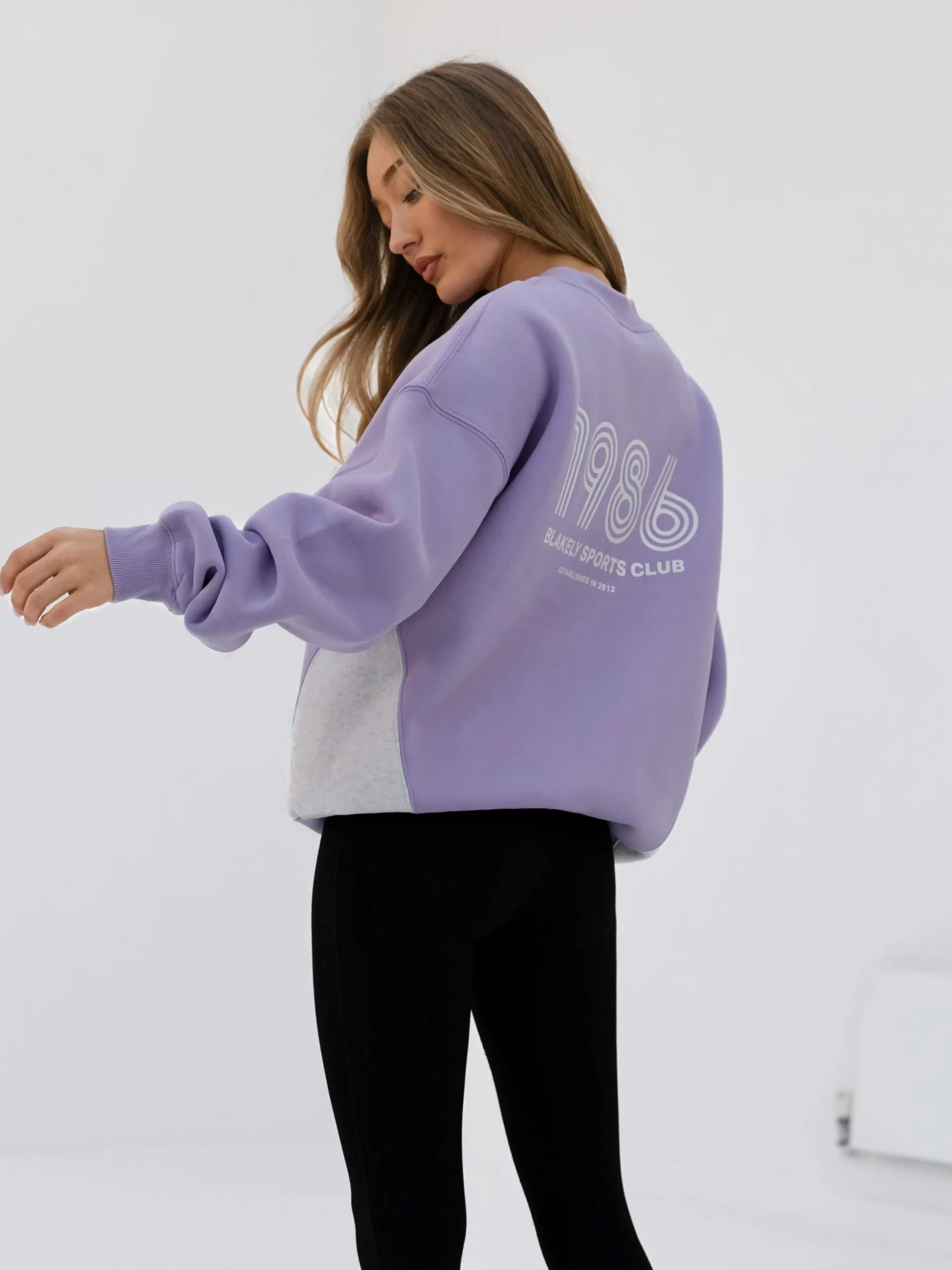Panel Oversized Sweater - Violet