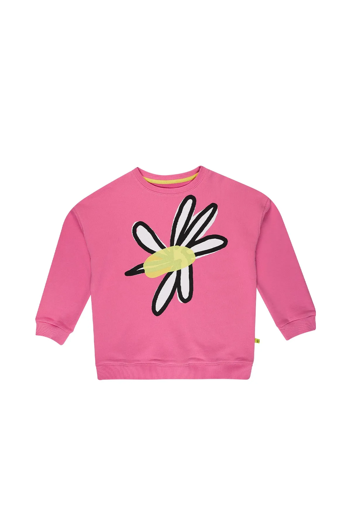 PINK DAISY PRINT SWEATSHIRT