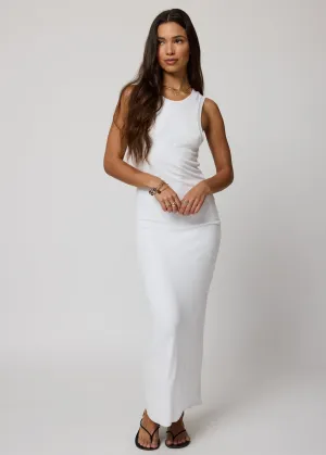 RIB HIGH NECK MAXI DRESS