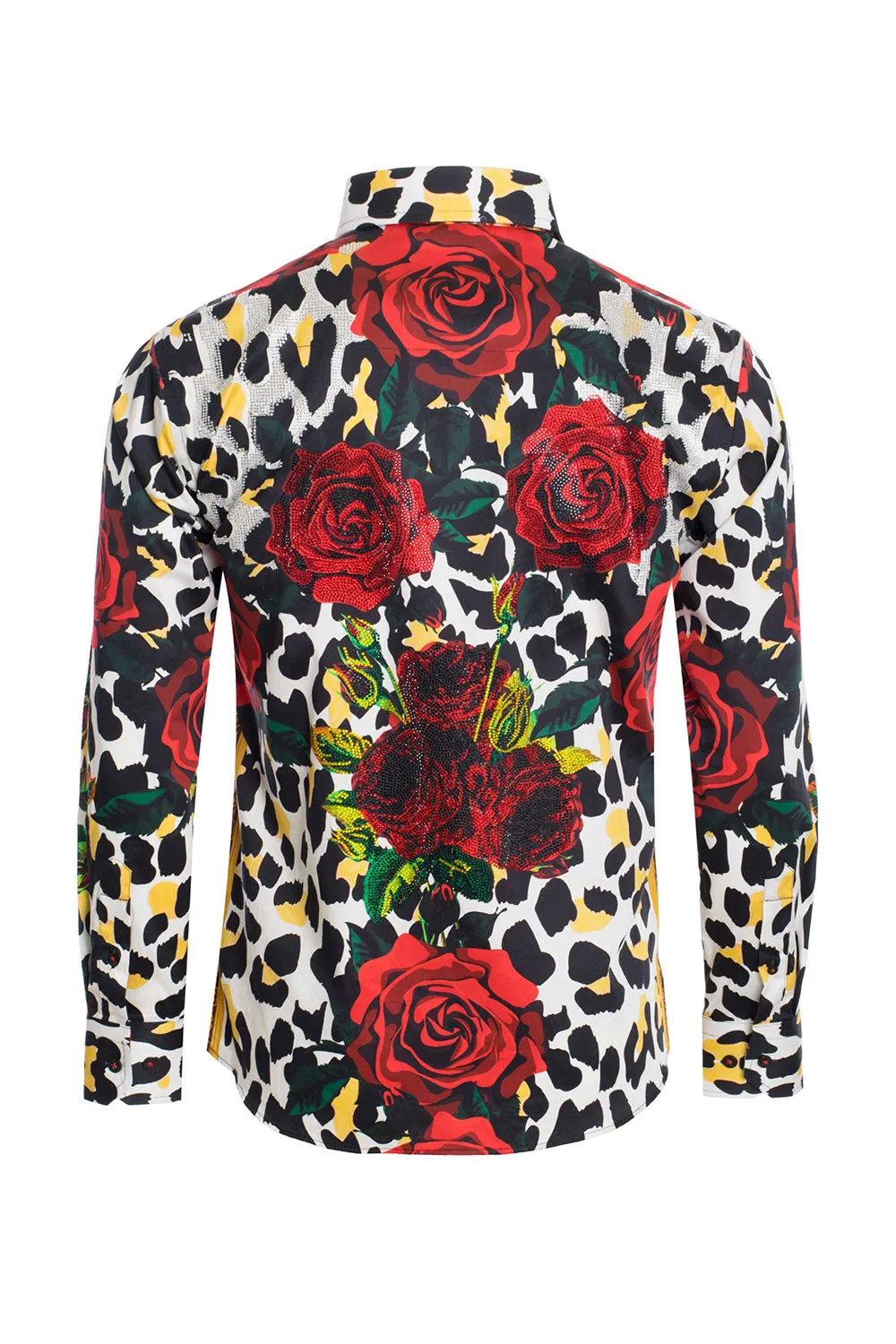 ROSES AND THORNS Rhinestone Long Sleeve Shirt
