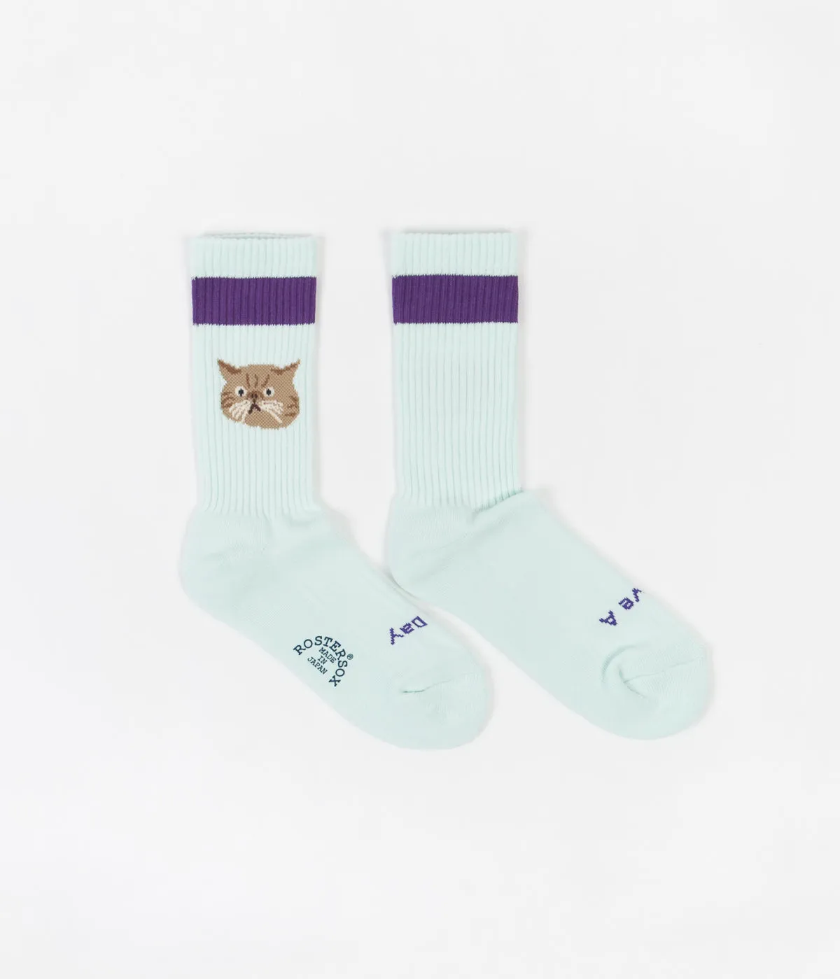Rostersox Cat Socks - Green
