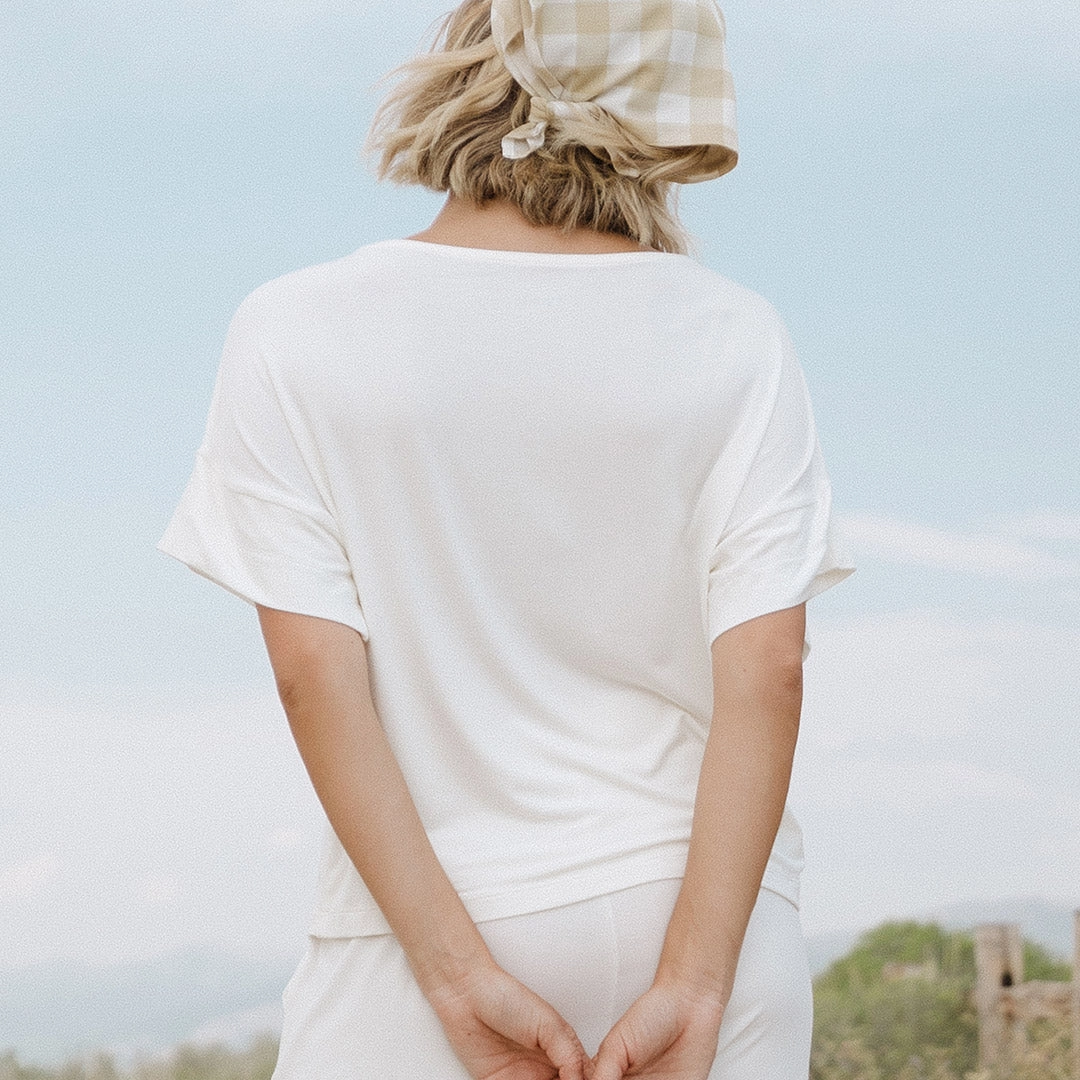 Serenity Boxy Tee, Ivory