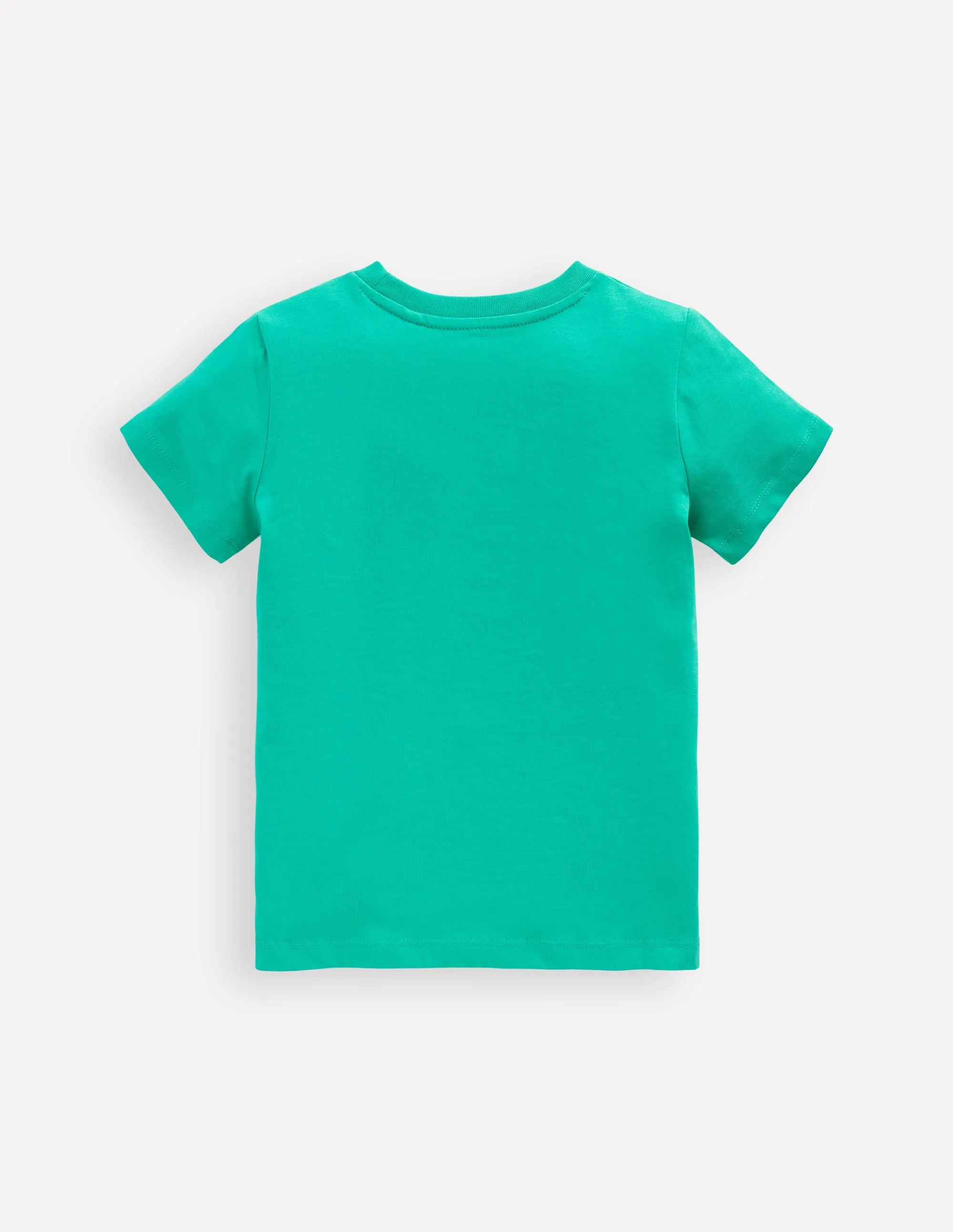 Short Sleeve Riso T-Shirt-Aquamarine Blue Jungle Animals