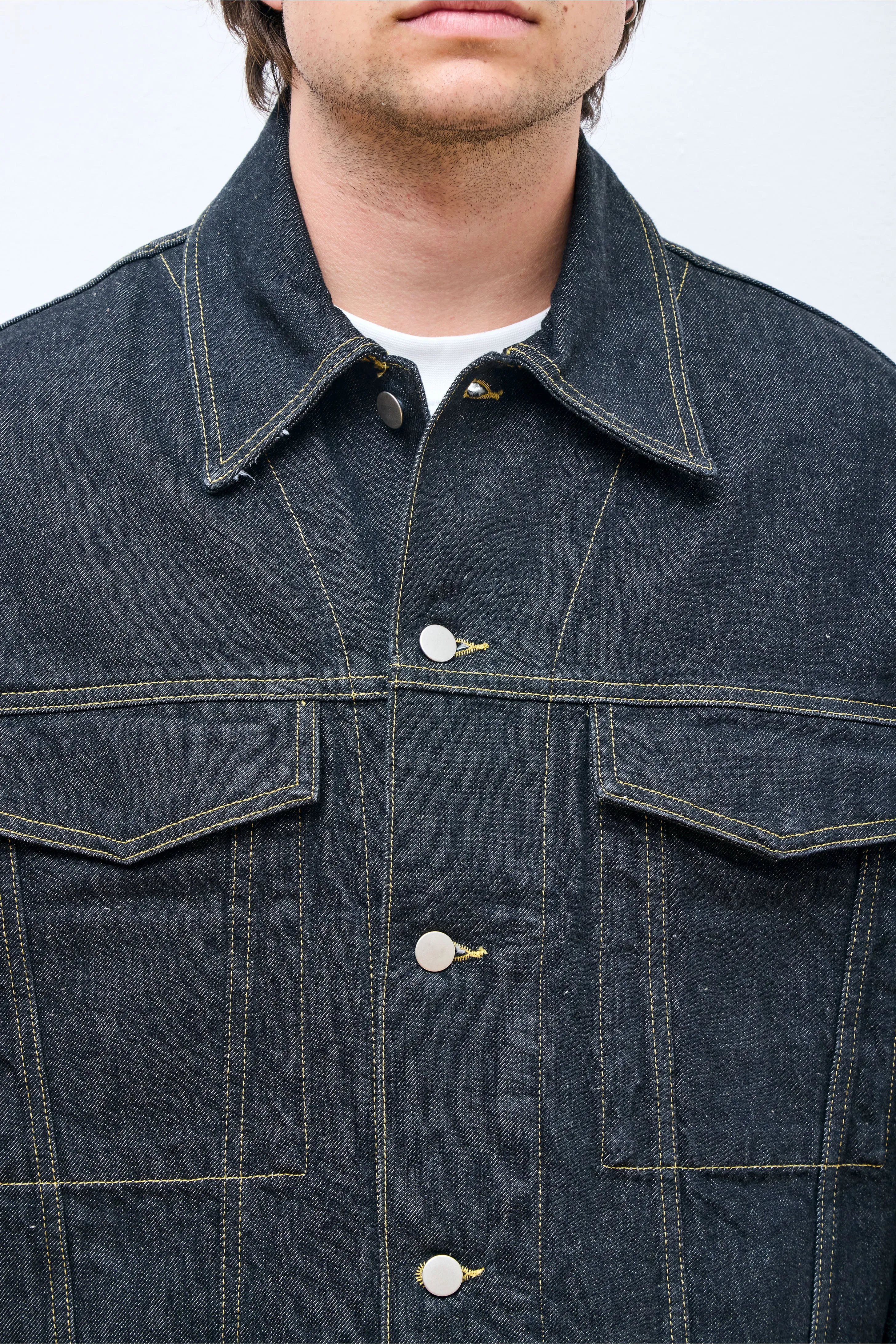 Stein Italian Denim Jacket Black