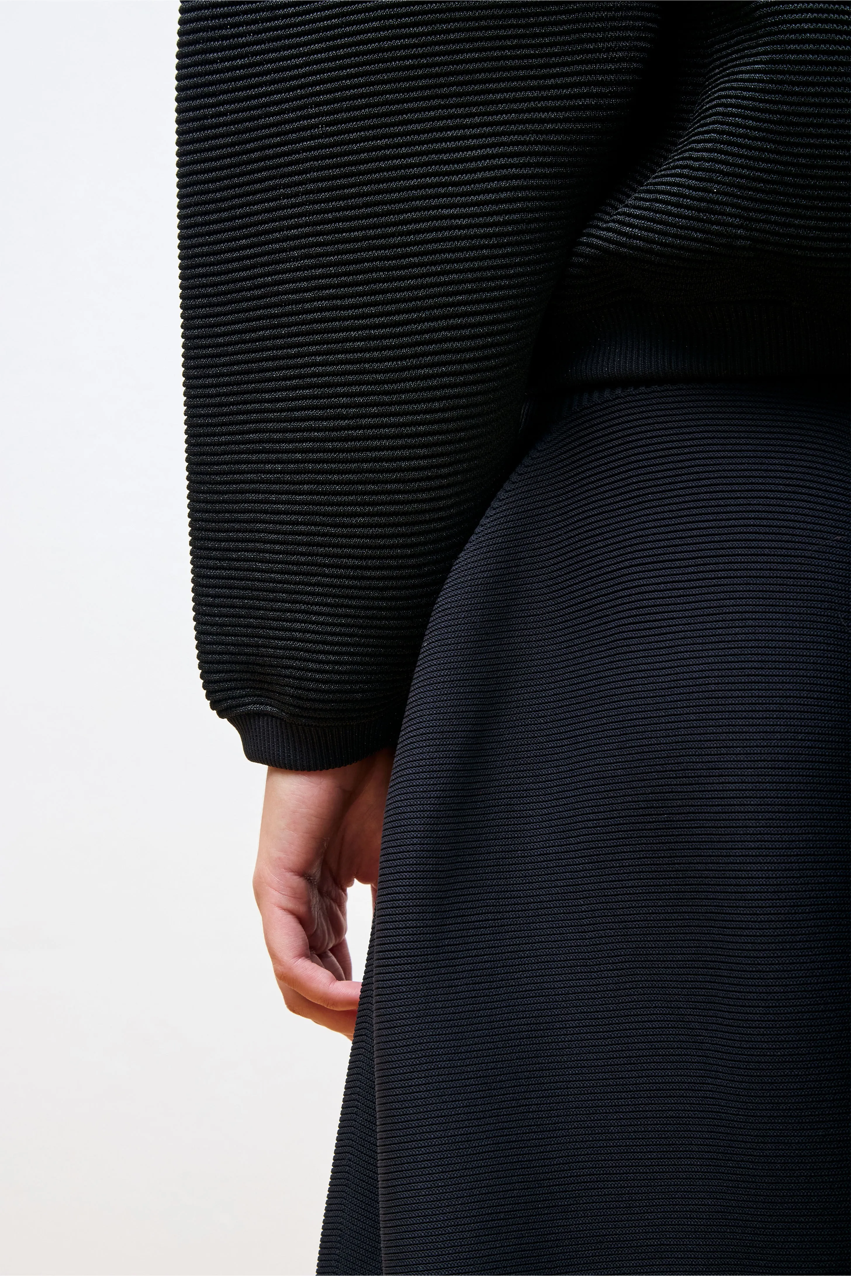 Stratum Lucent Stand Fall Collar Bomber Jacket Black-Black