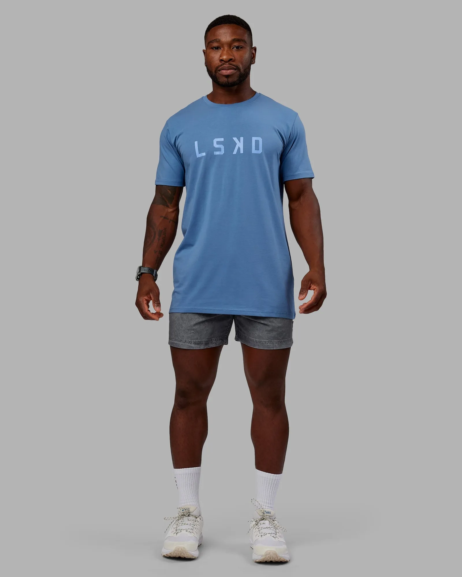 Structure FLXCotton Tee - Elemental Blue-Arctic Blue