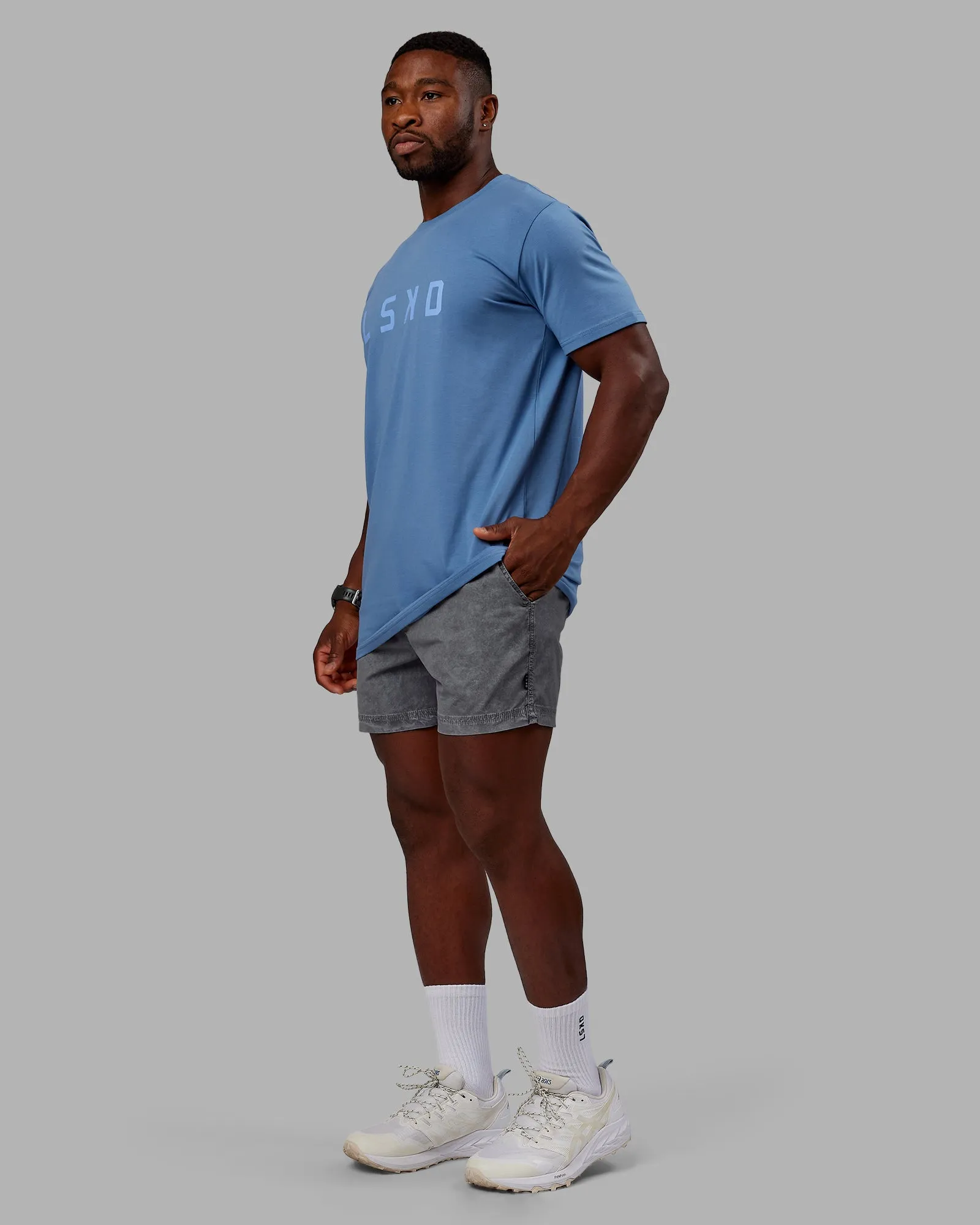 Structure FLXCotton Tee - Elemental Blue-Arctic Blue
