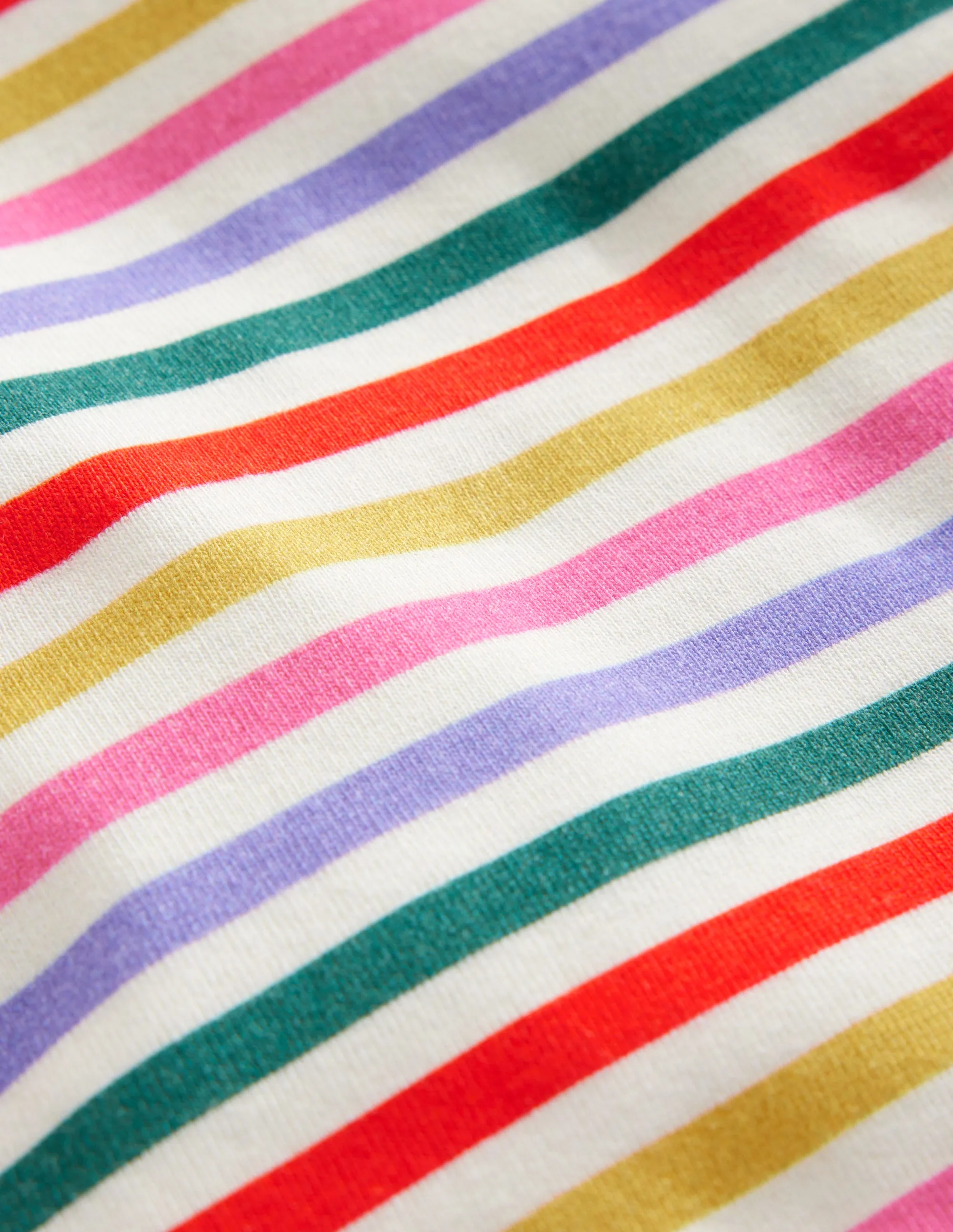 Super Soft Roll Neck Top-Multi Stripe