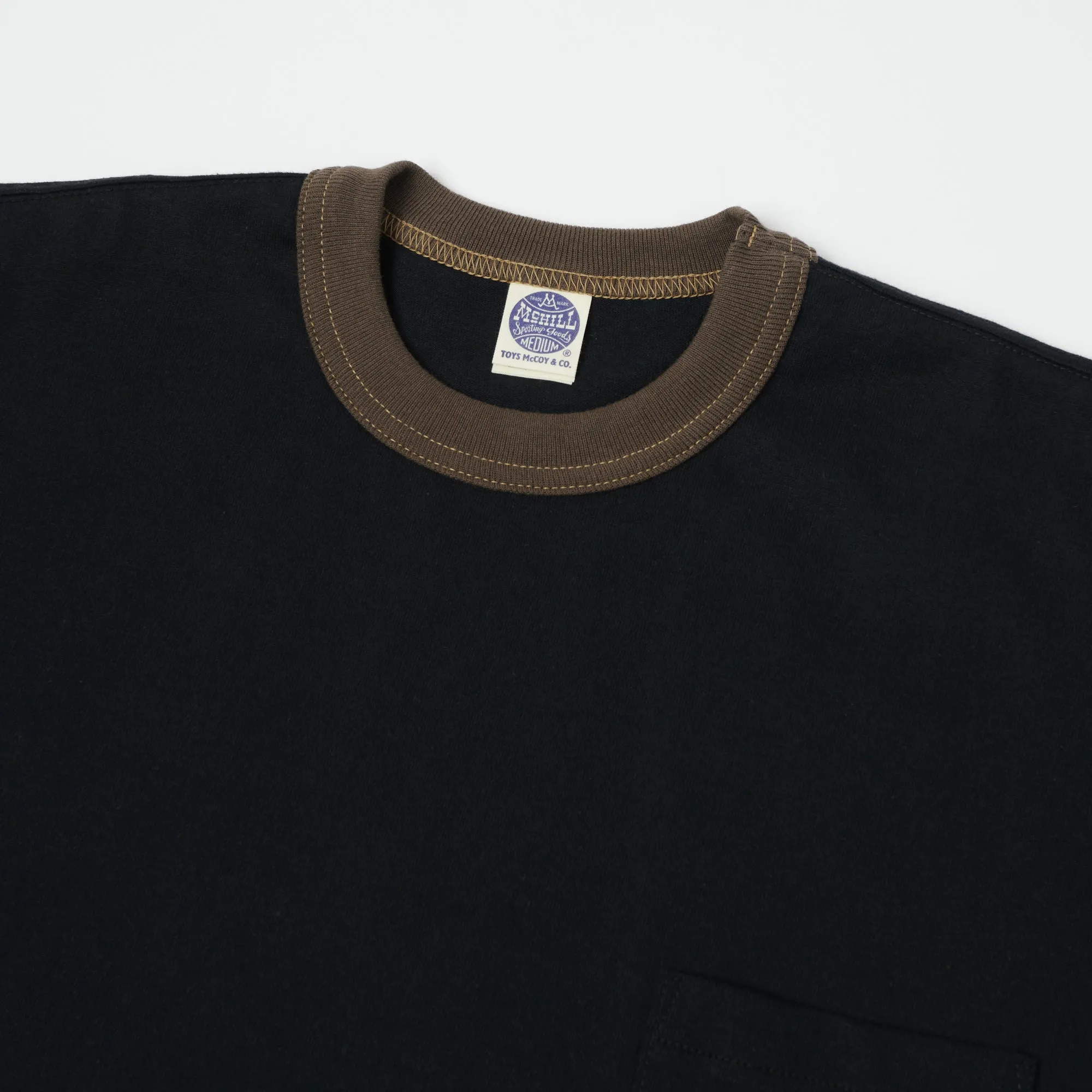 TOYS McCOY TMC2237 Ringer Pocket Tee - Black/Brown