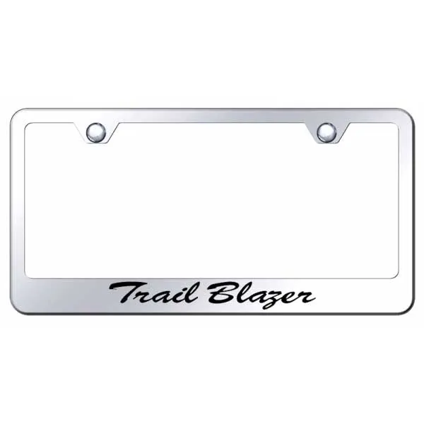 Trailblazer Script Stainless Steel Frame - Etched Mirrored