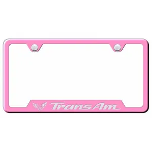 Trans Am Cut-Out Frame - Laser Etched Pink