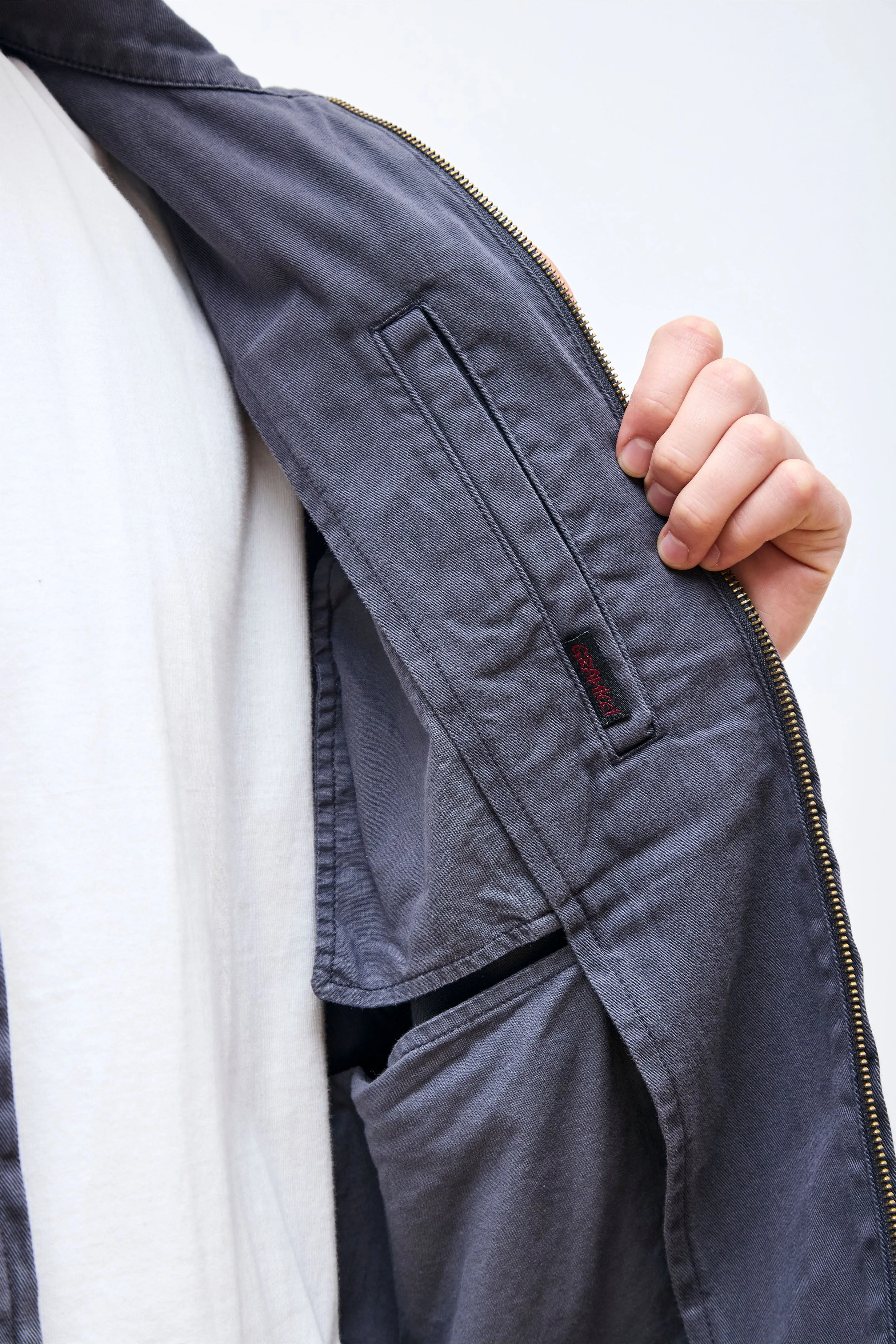 Twill-Around Jacket Fossil Grey Pigment