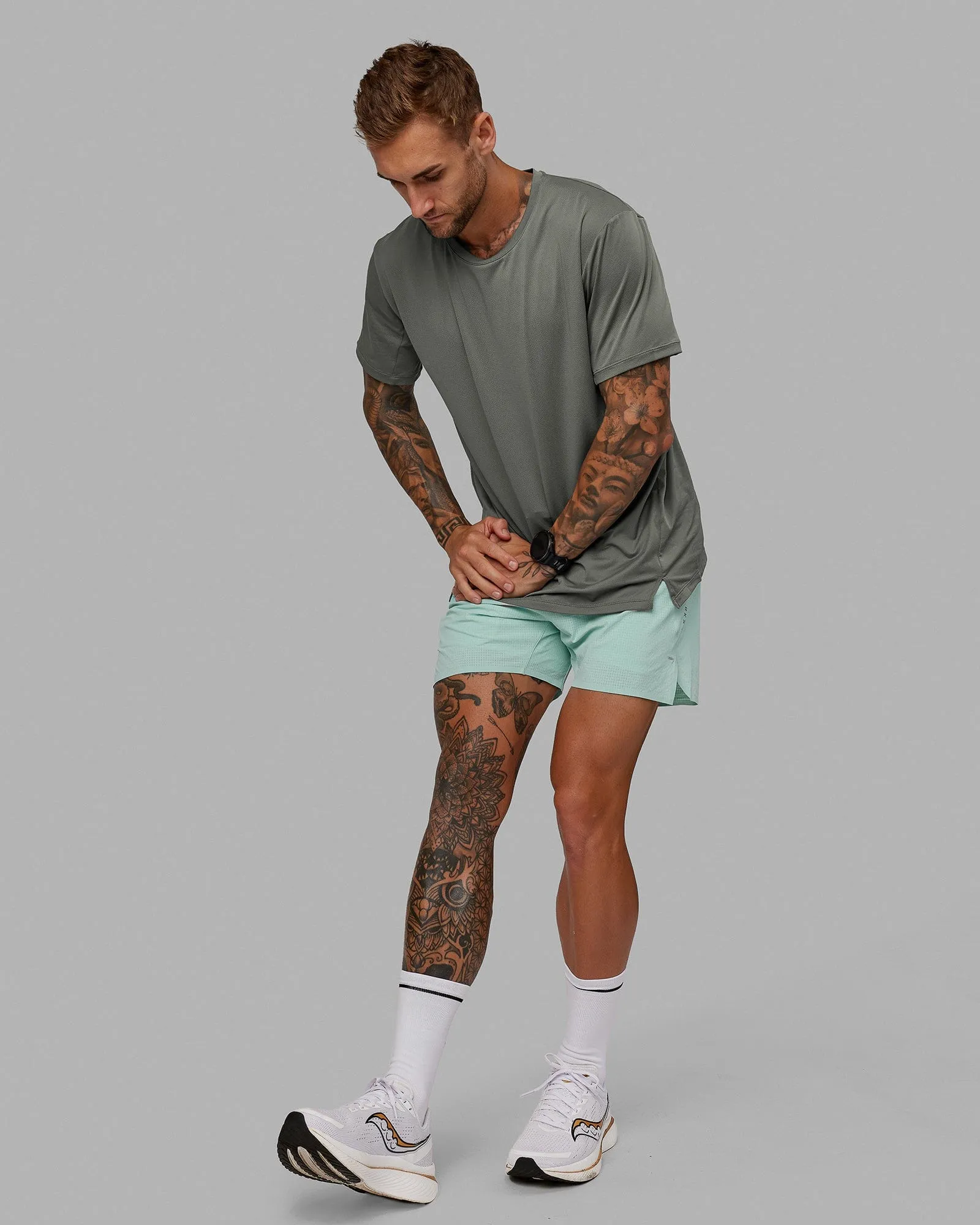 UltraAir 5 Lined Performance Short - Pastel Turquoise-Reflective