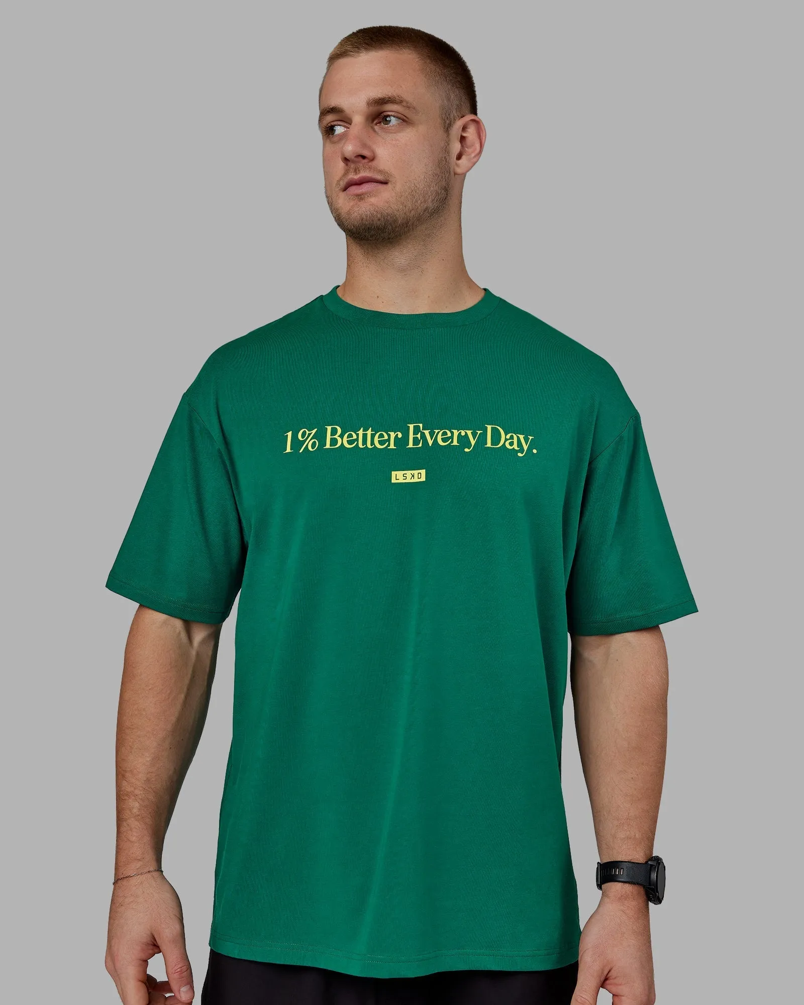 Unisex 1% Better FLXCotton Tee Oversize - Green-Gold