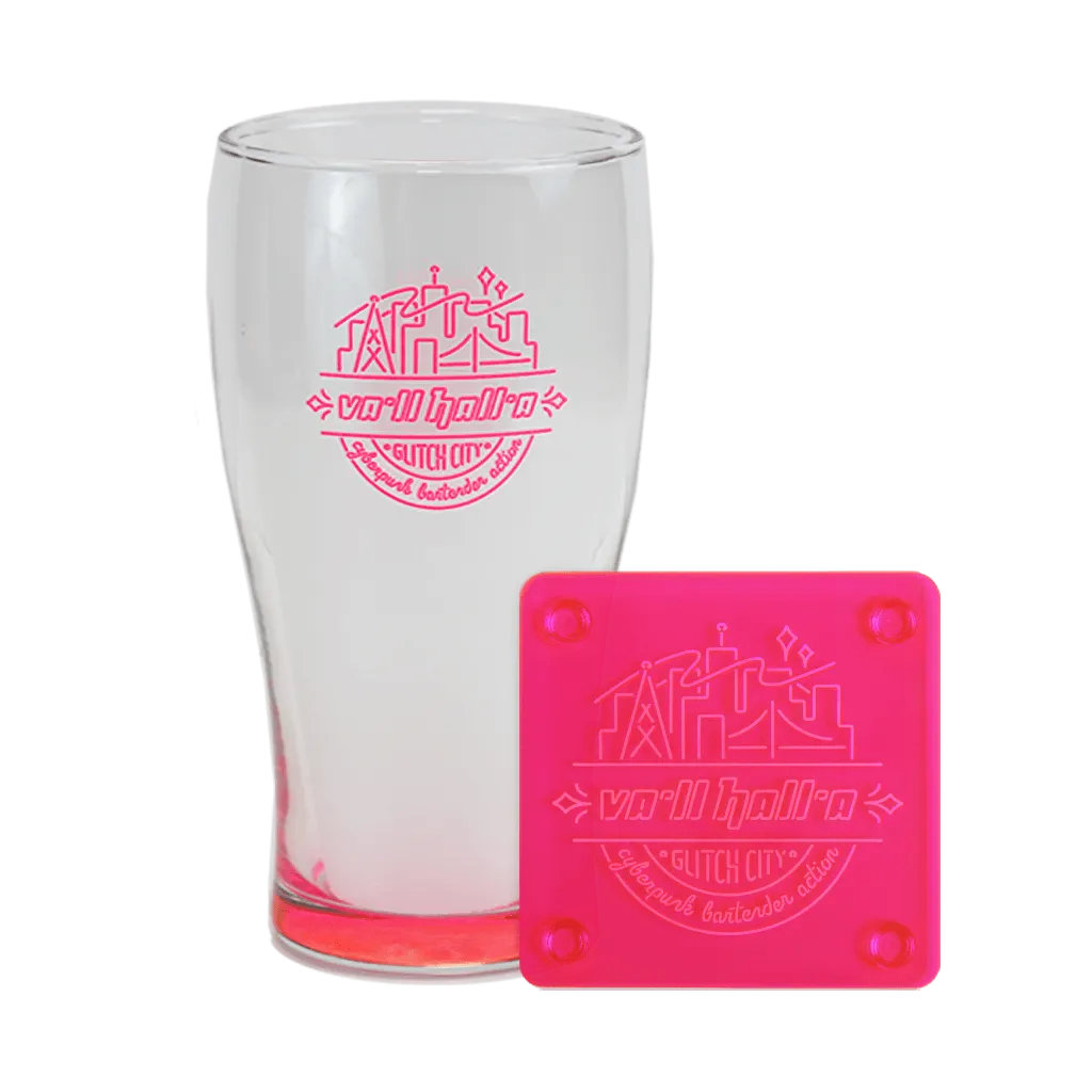 VA-11 HALL-A Pub Glass & Coaster Set